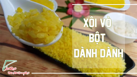 Nấu xôi vò dành dành thơm ngon bằng lò vi sóng